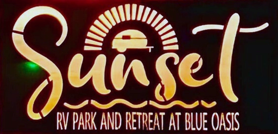 Sunset at Blue Oasis
