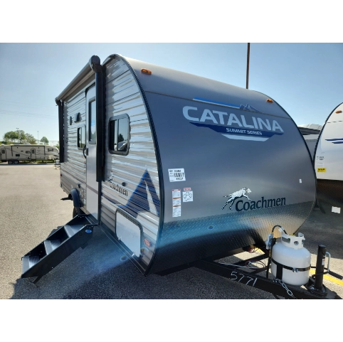 Exterior of Coachmen Catalina Summit Series 7, trim 164bh, outdoor photo with entry steps visible