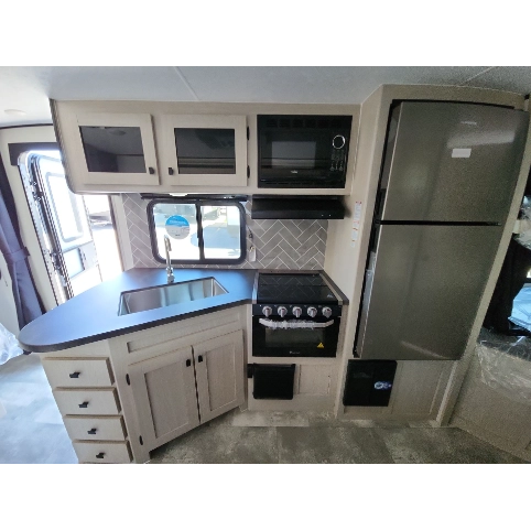 Apex Ultra-Lite 245-bhs-2 travel trailer- fully equipped interior kitchen