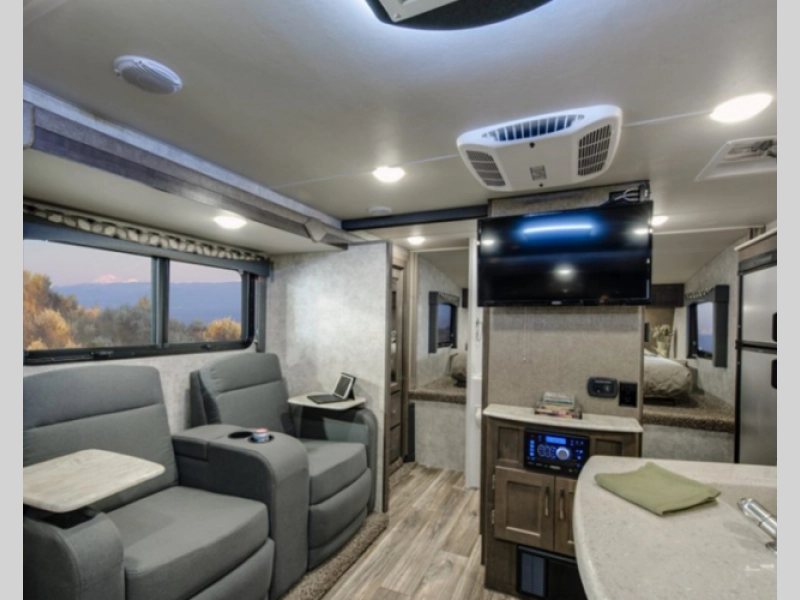 Eagle Cap truck camper- interior living area