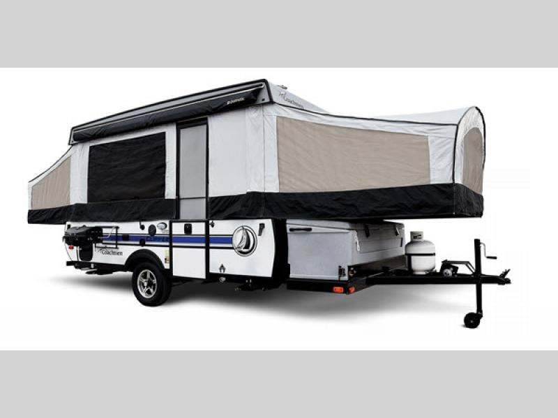 Coachmen clipper pop up camper with tent areas extended