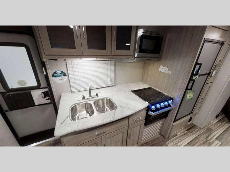 Freedom Express Select travel trailer kitchen