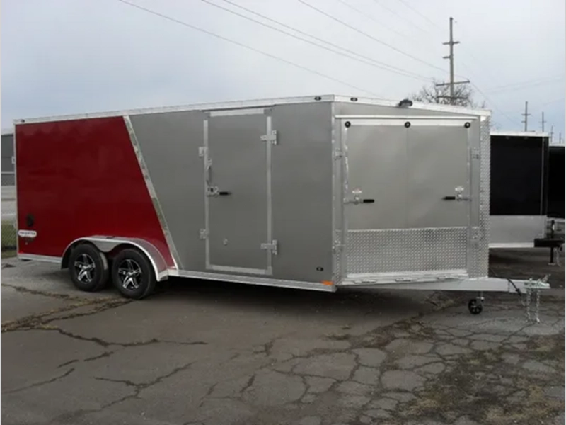 Mountaineer snowmobile trailer exterior with aluminum frame construction