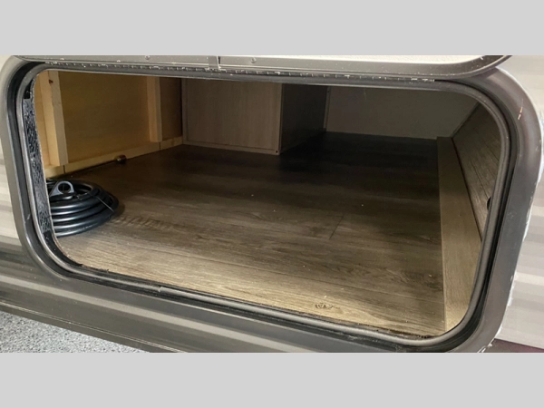Baggage Storage area feature for the Summit Series 7 travel trailer